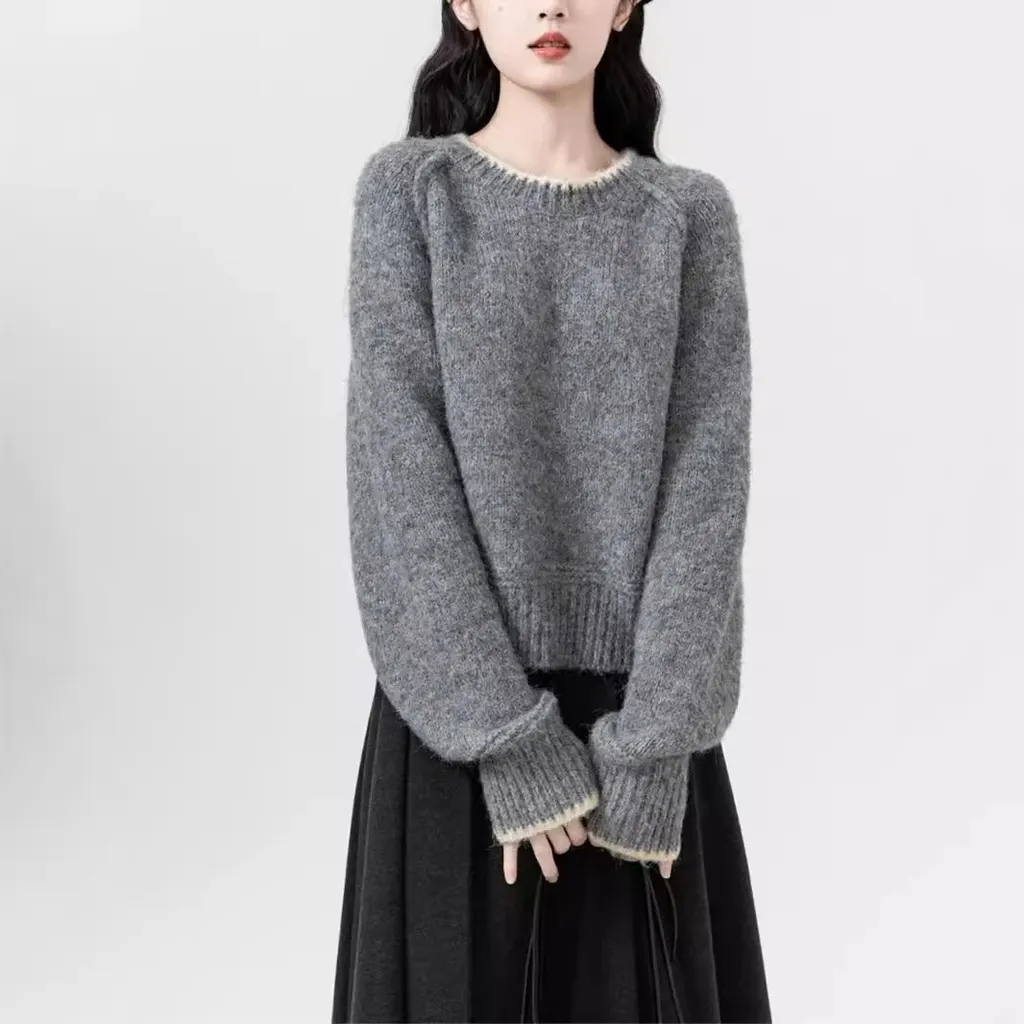 Pull en maille col rond