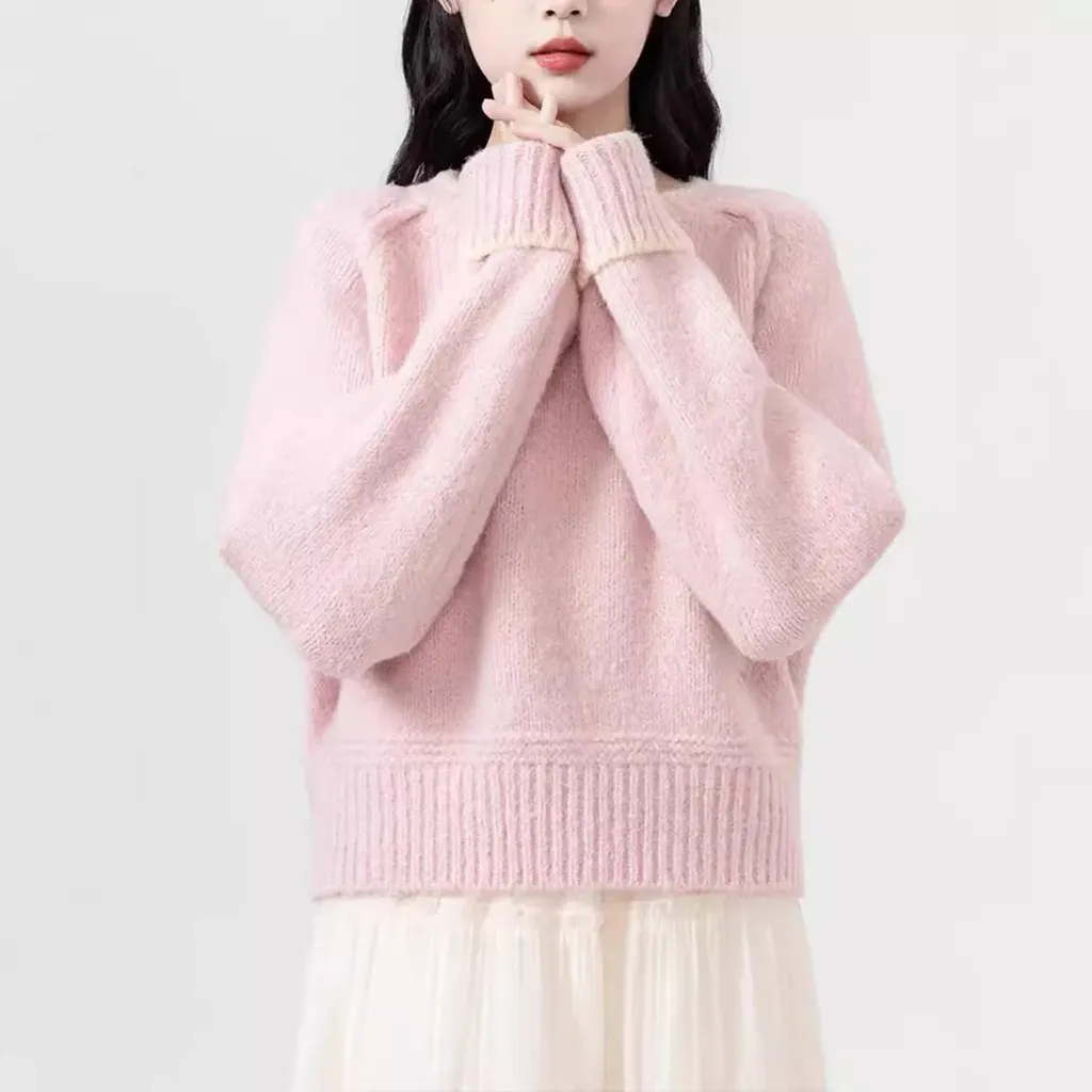 Pull en maille col rond