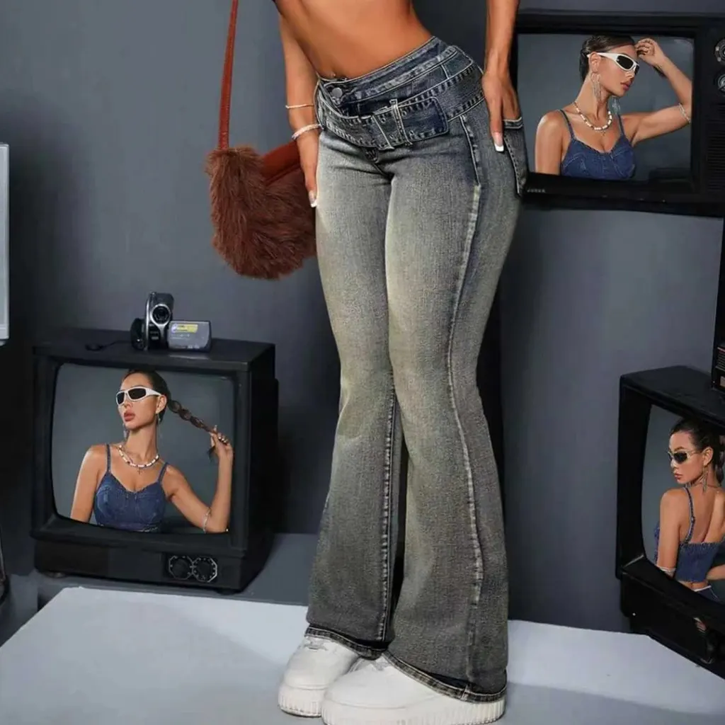 Jean bootcut taille haute