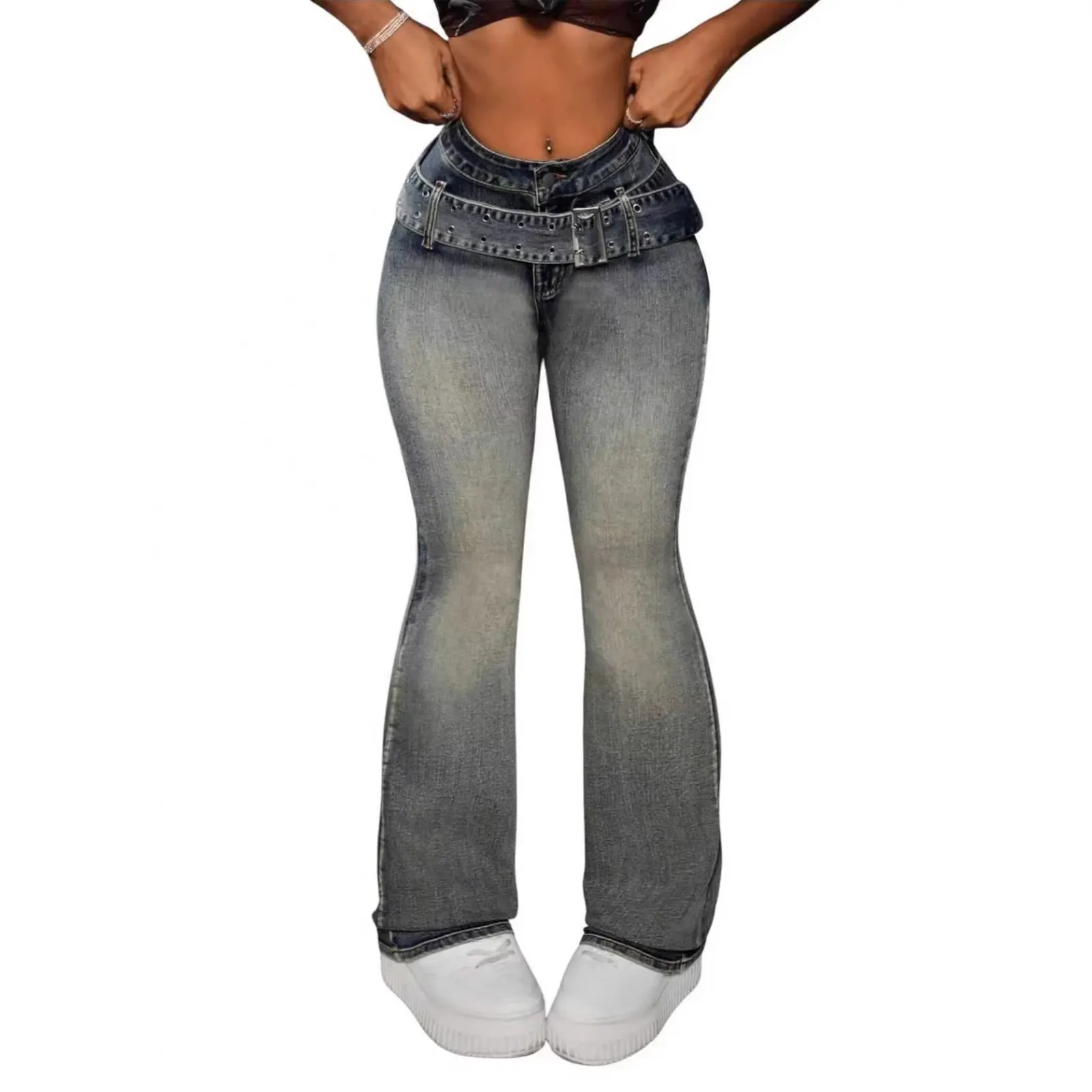 Jean bootcut taille haute