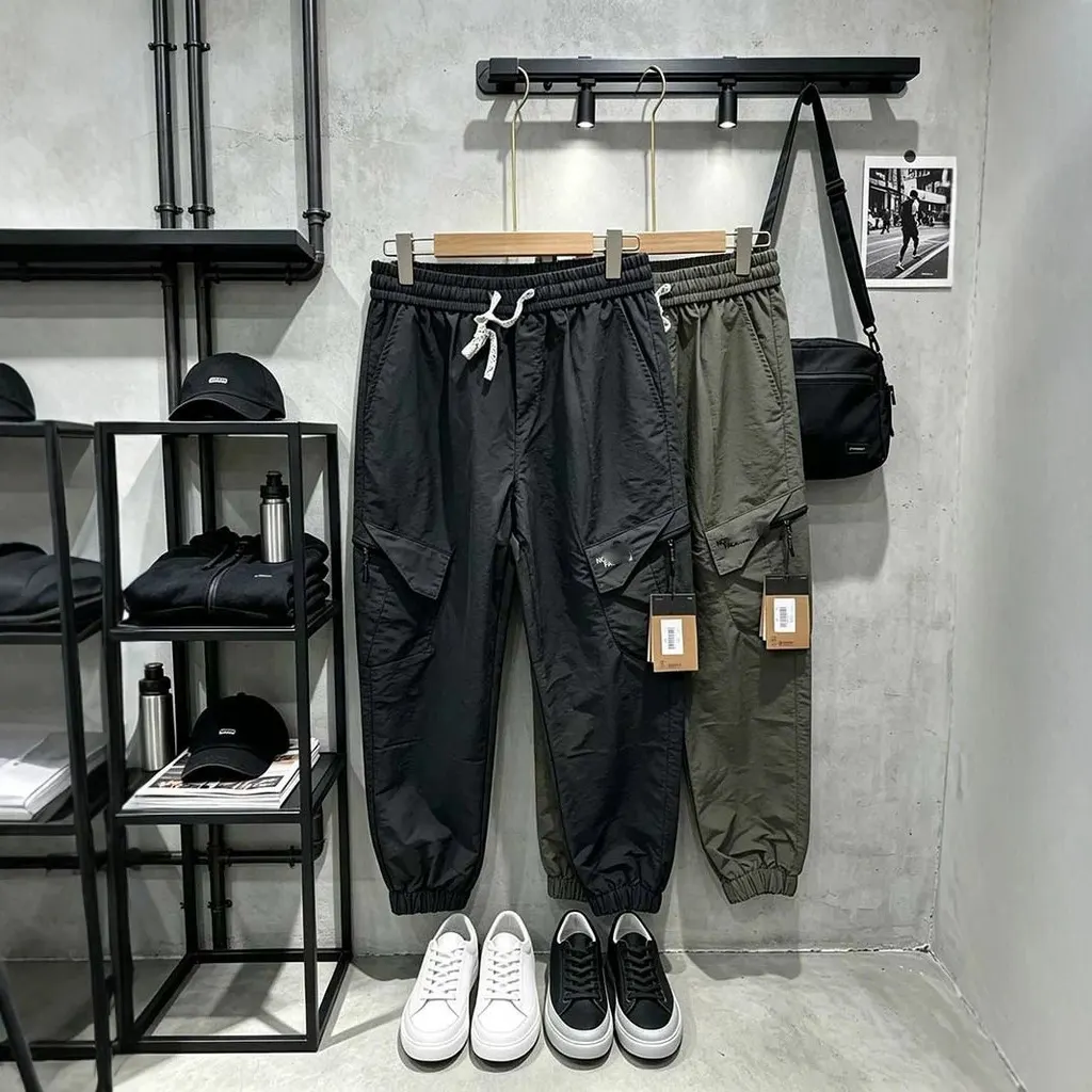 Pantalon cargo jogger nylon