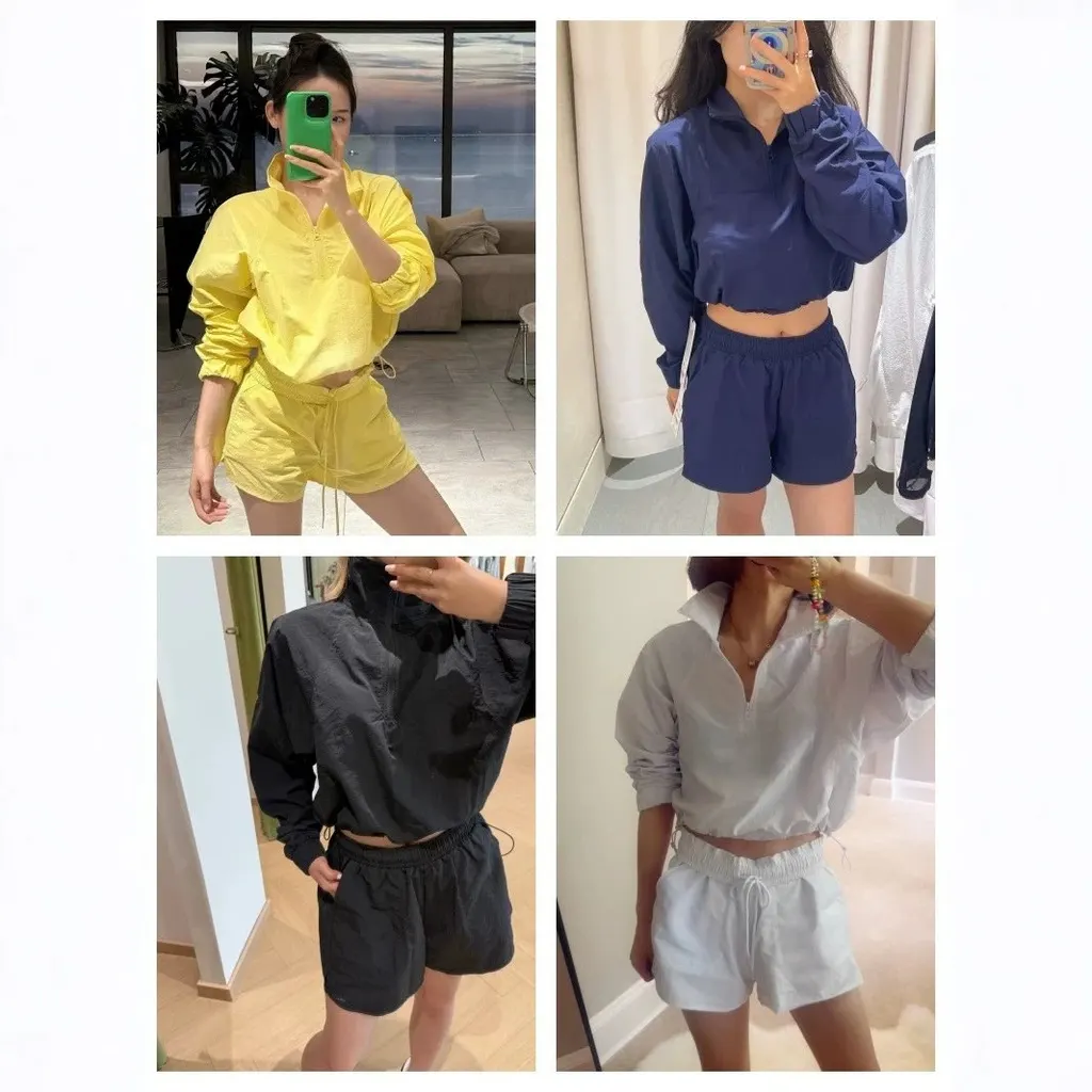 Ensemble sportswear demi-zip