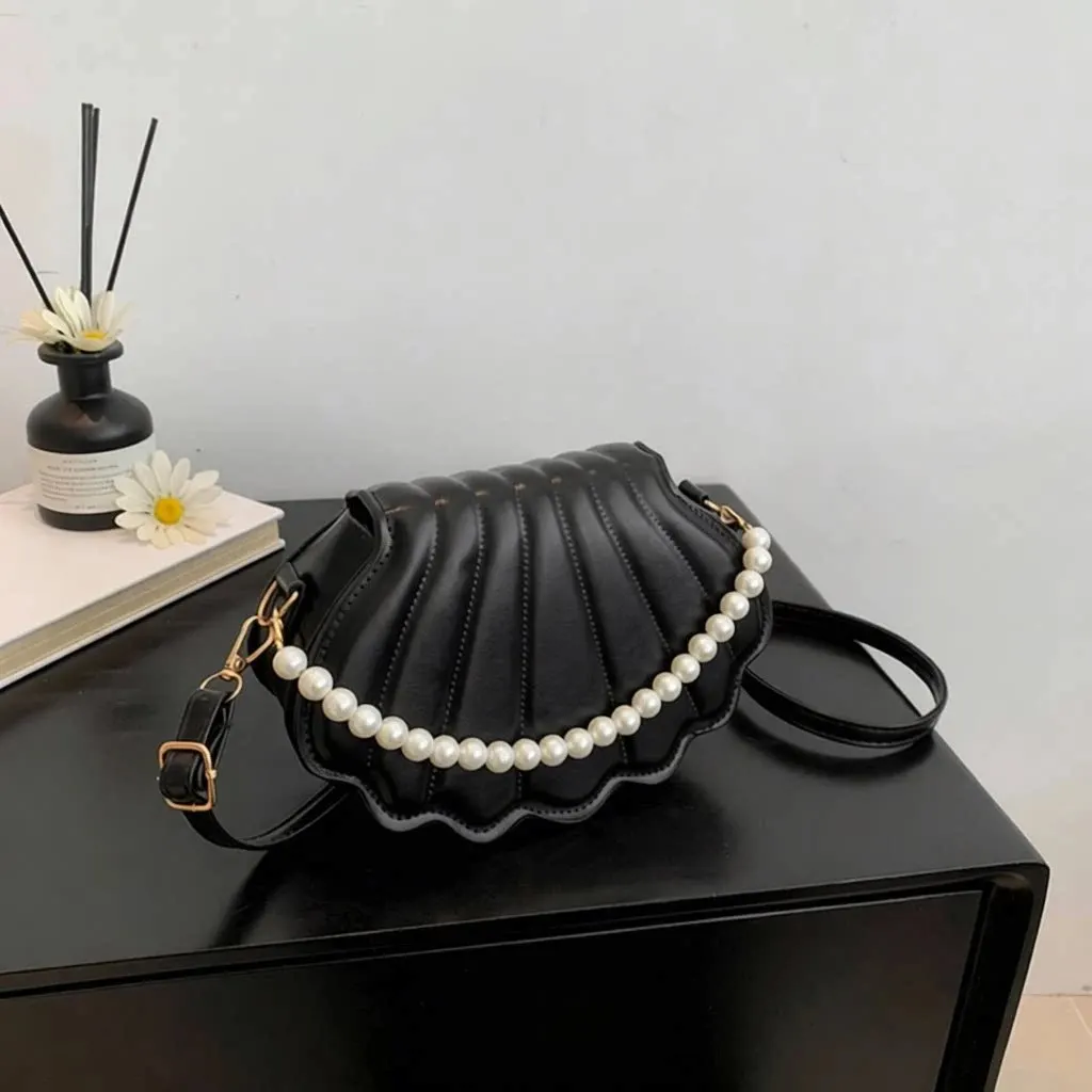 Sac coquillage anse perles