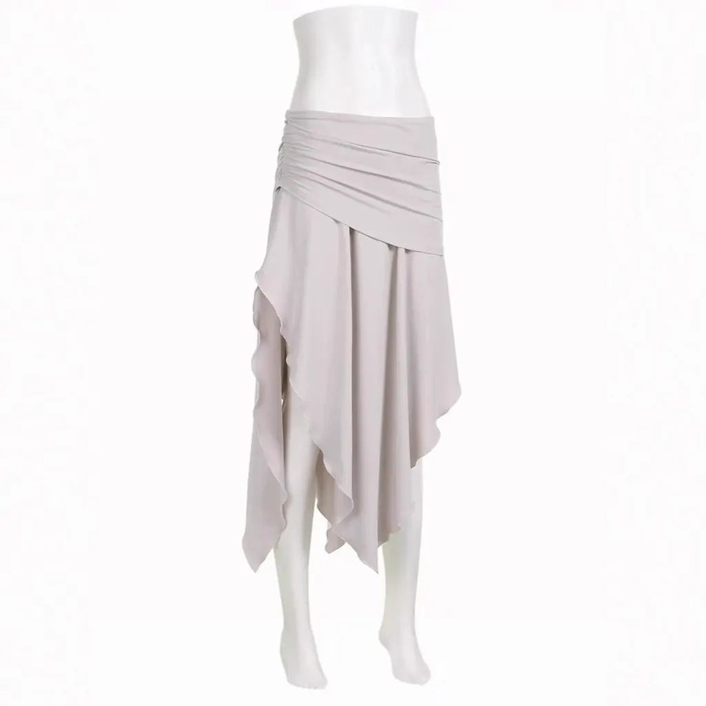 Jupe longue drapée asymétrique