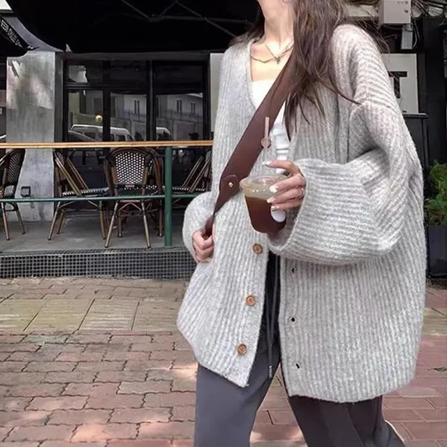 Cardigan oversize en maille