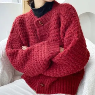 Cardigan en grosse maille