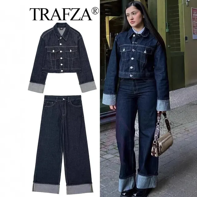 Ensemble veste et jean denim