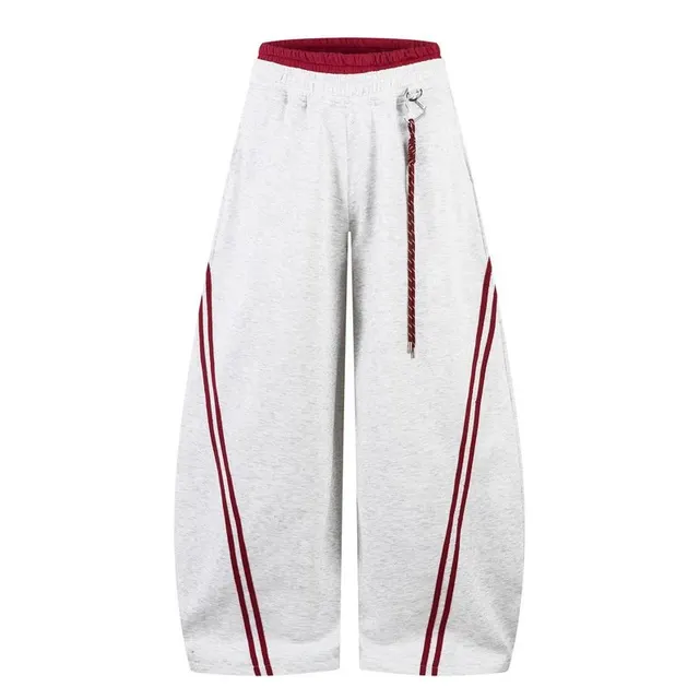 Pantalon large à rayures