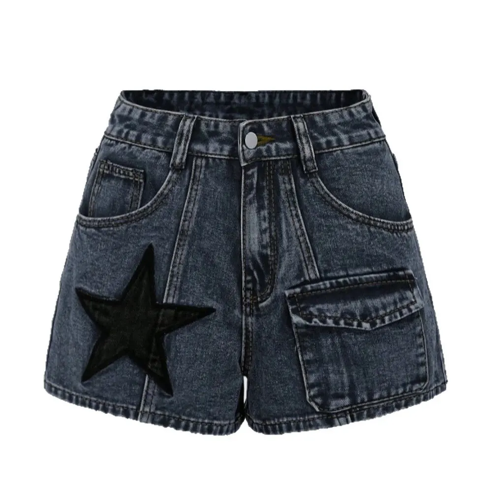 Short en denim étoile