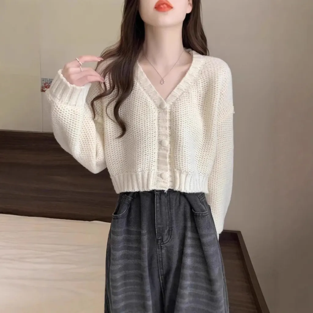 Cardigan court en maille
