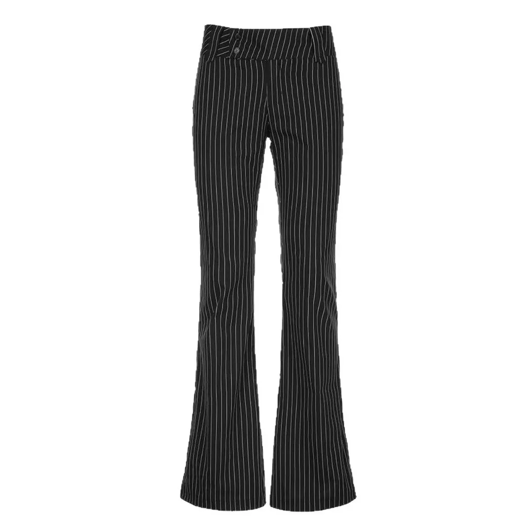 Pantalon rayé taille basse