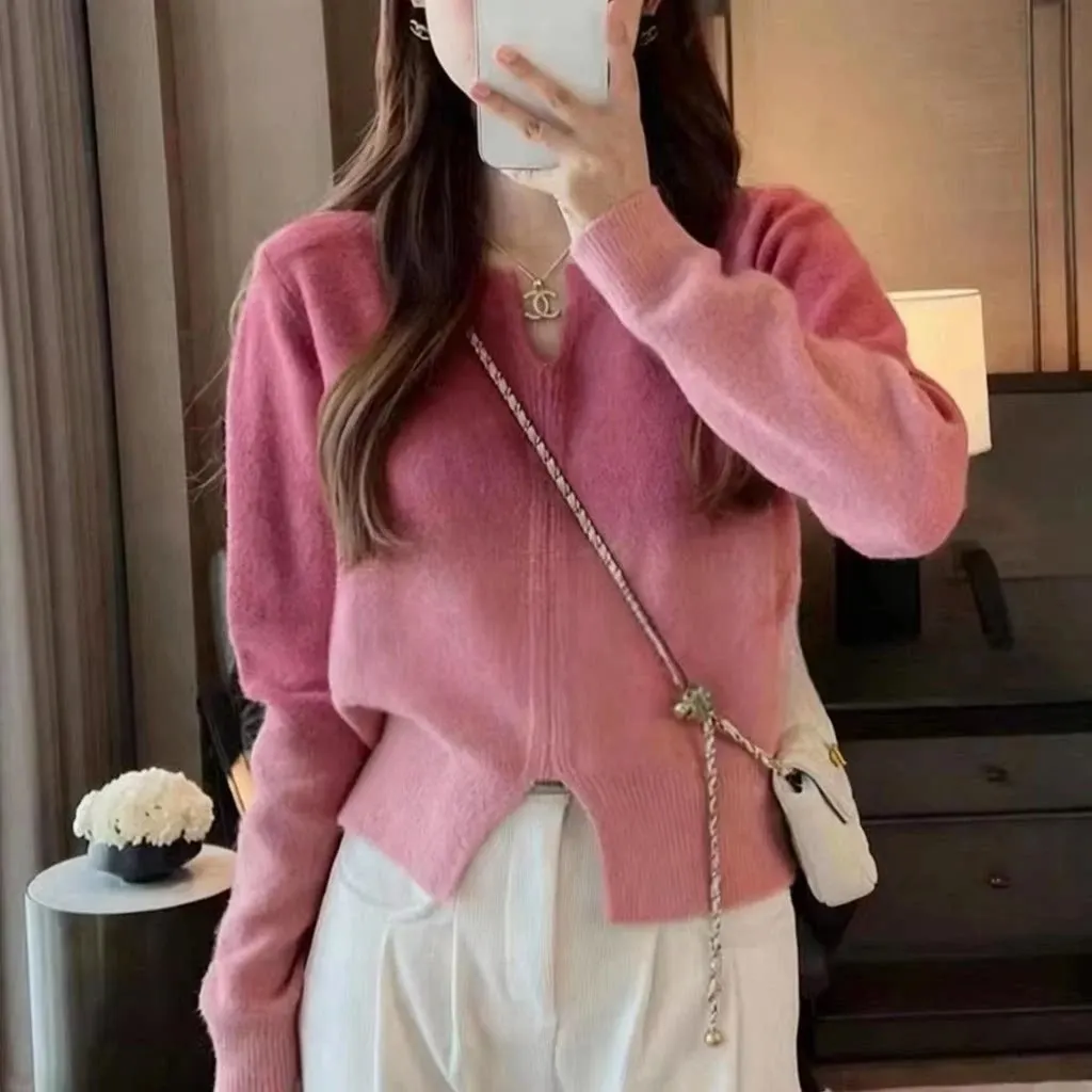 Cardigan en maille dégradée