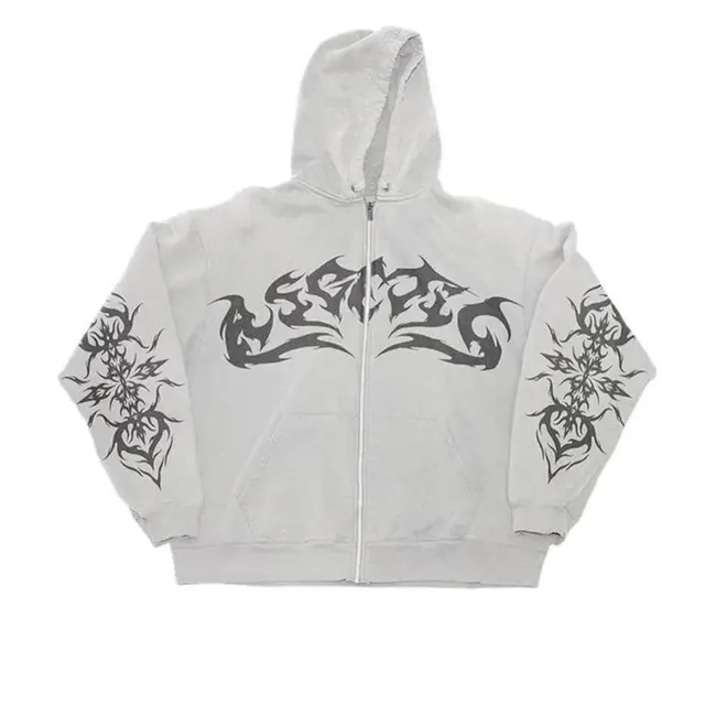 Hoodie zippé gothique