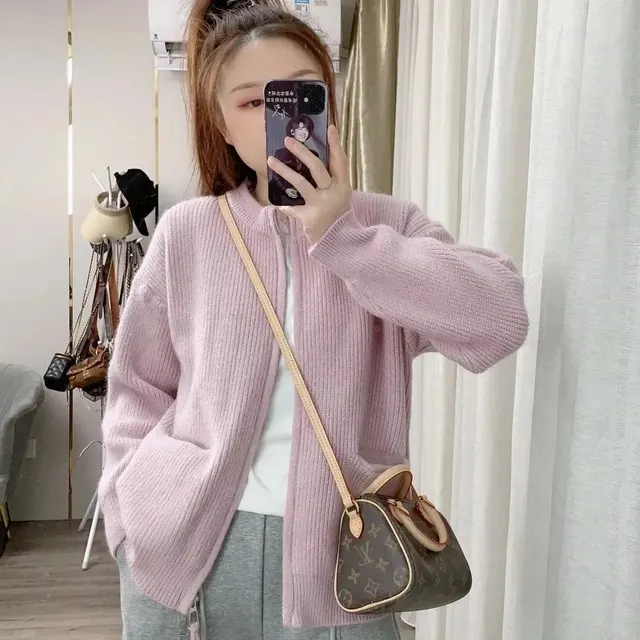 Cardigan zippé en maille