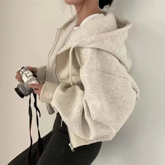 Hoodie zippé court