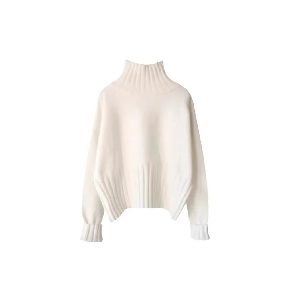 Pull col roulé en maille