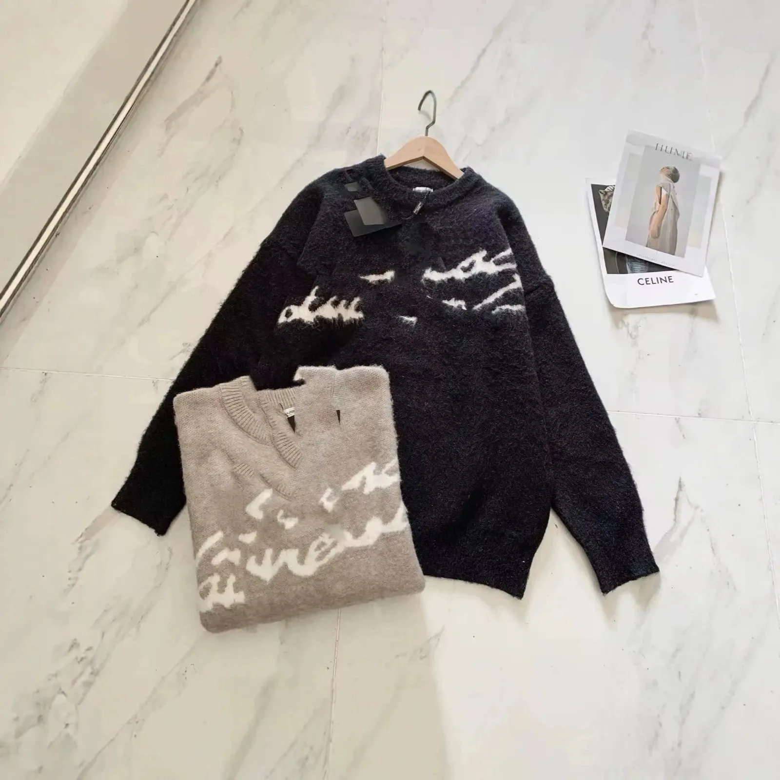 Pull en mohair jacquard