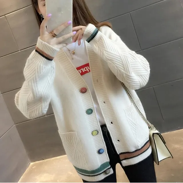 Cardigan en maille torsadée