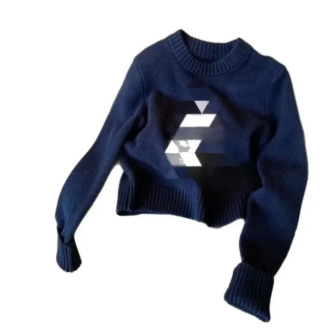 Pull brodé blason couronne