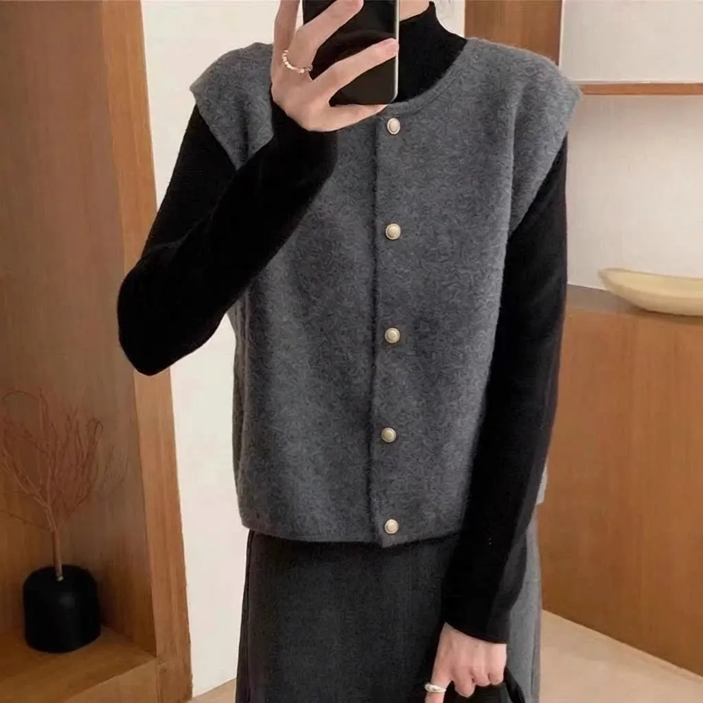 Gilet en maille boutonné