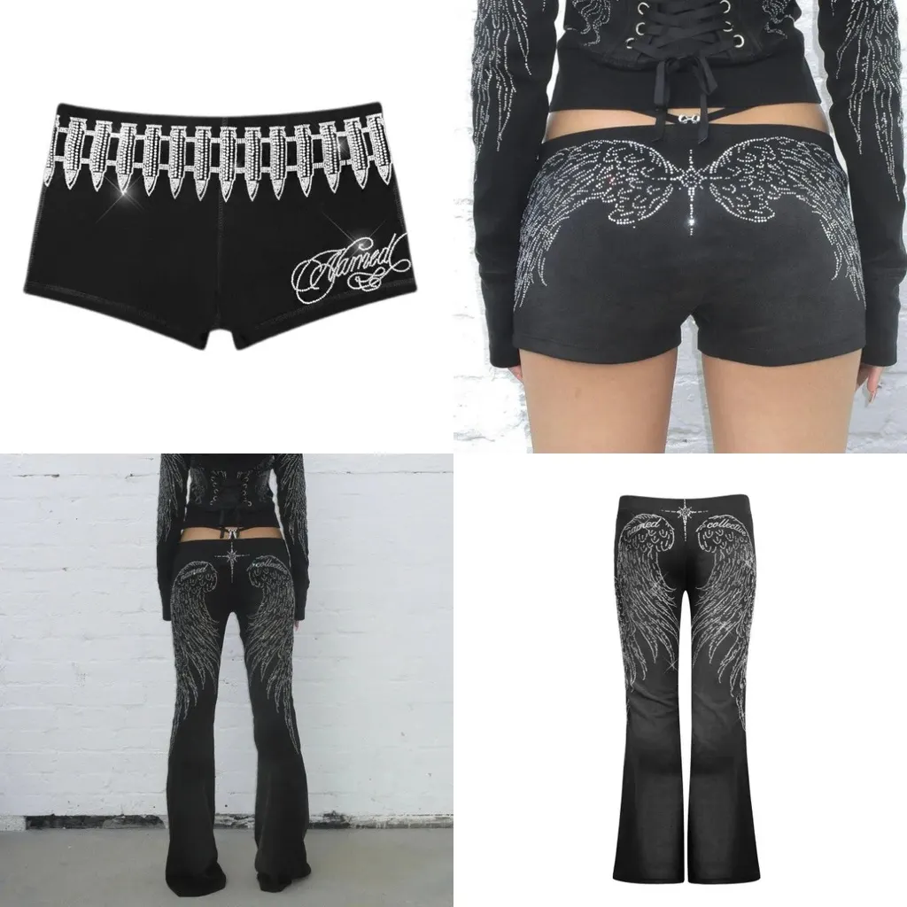 Short strass ailes d'ange