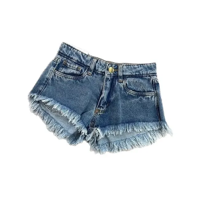 Short en jean effiloché