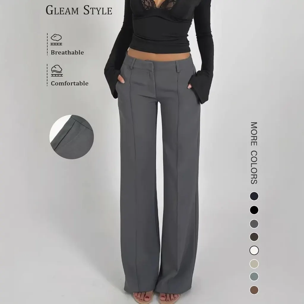 Pantalon droit taille basse