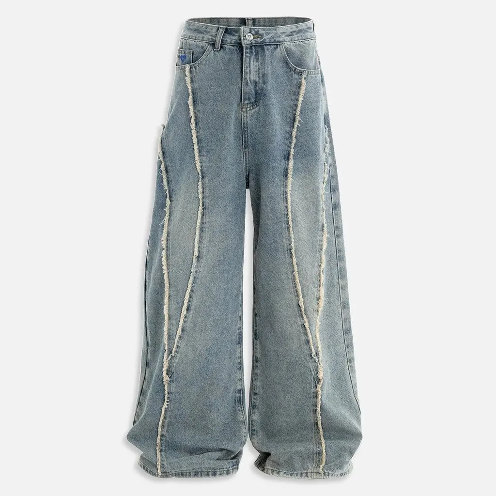 Jean baggy coutures apparentes