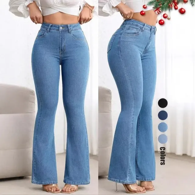 Jean flare taille haute