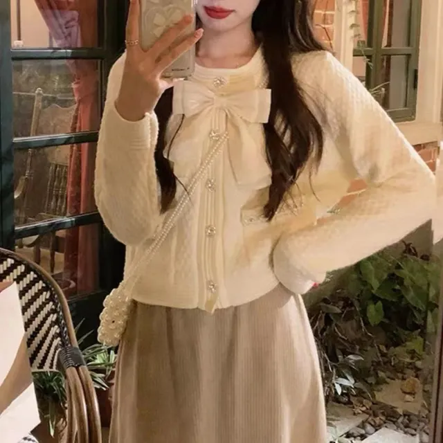 Cardigan en maille à nœud
