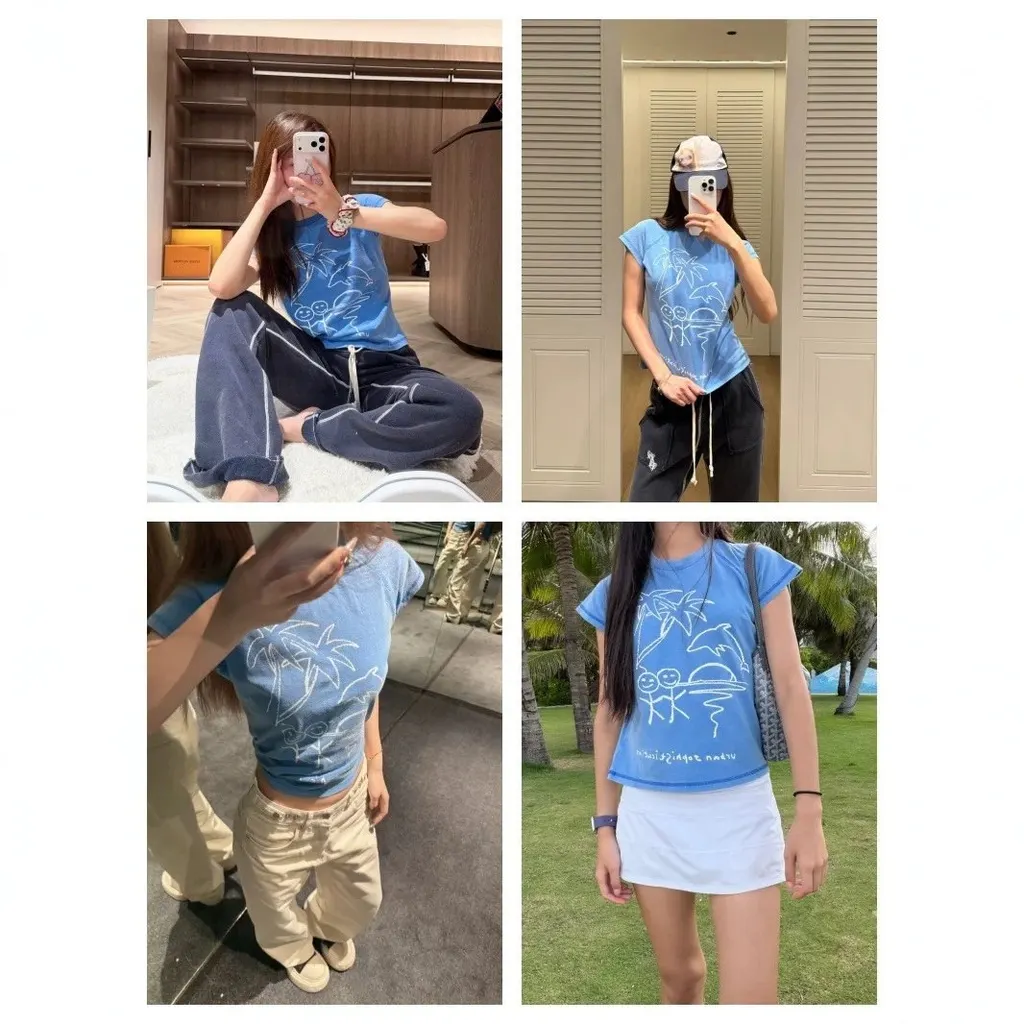T-shirt imprimé plage