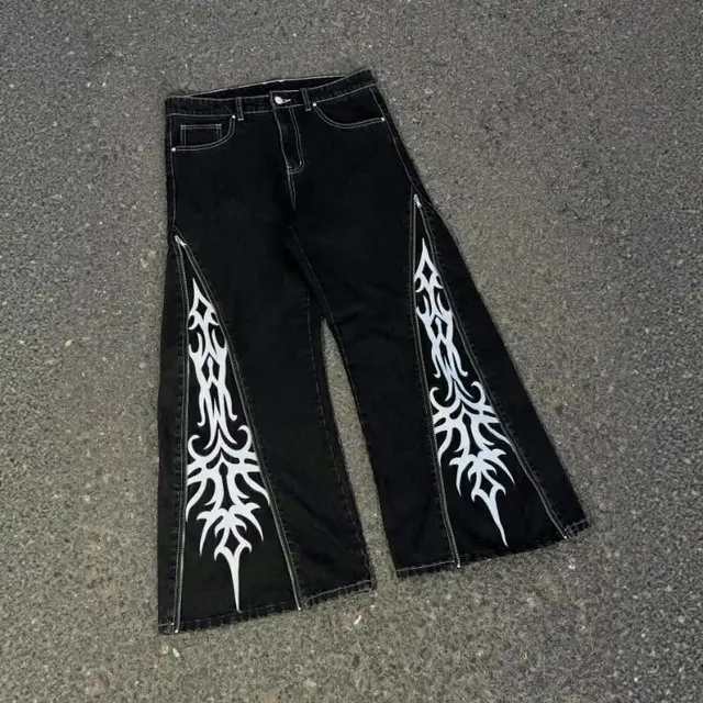 Jean baggy imprimé tribal