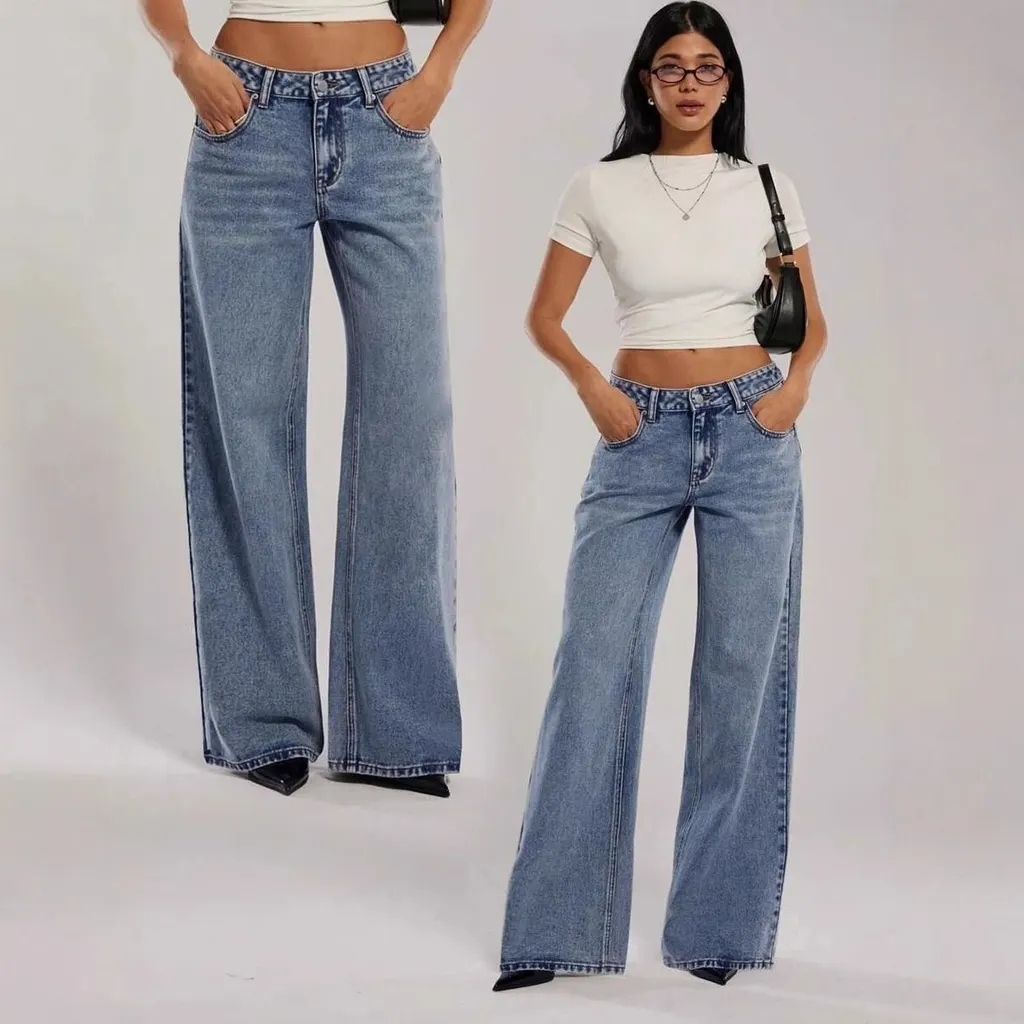 Jean large taille basse