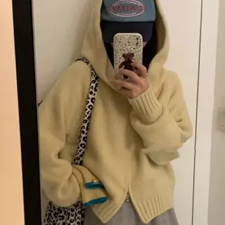 Cardigan zippé à capuche