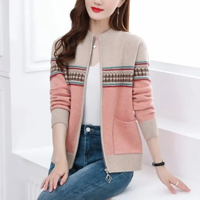 Cardigan zippé en maille