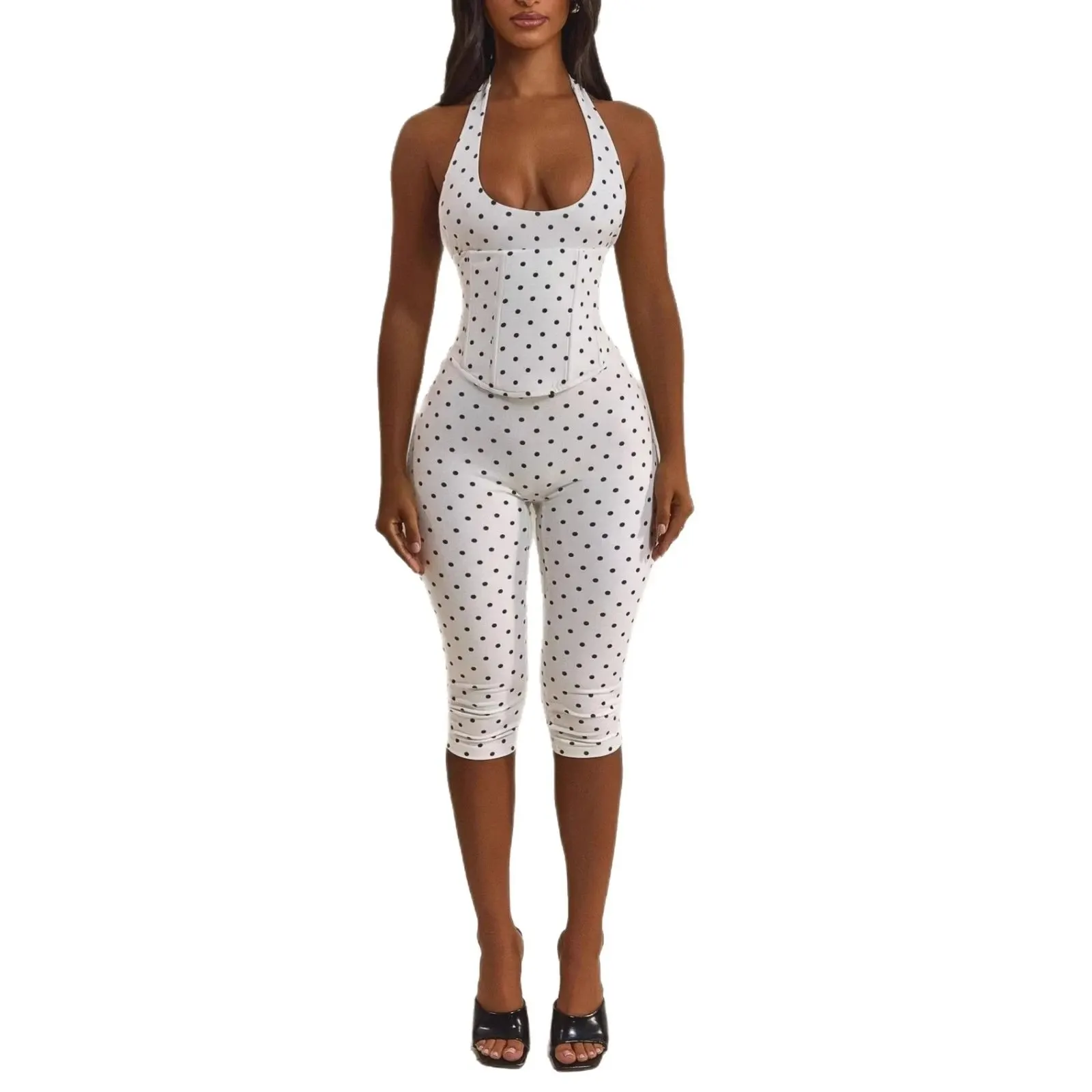 Combinaison corset à pois