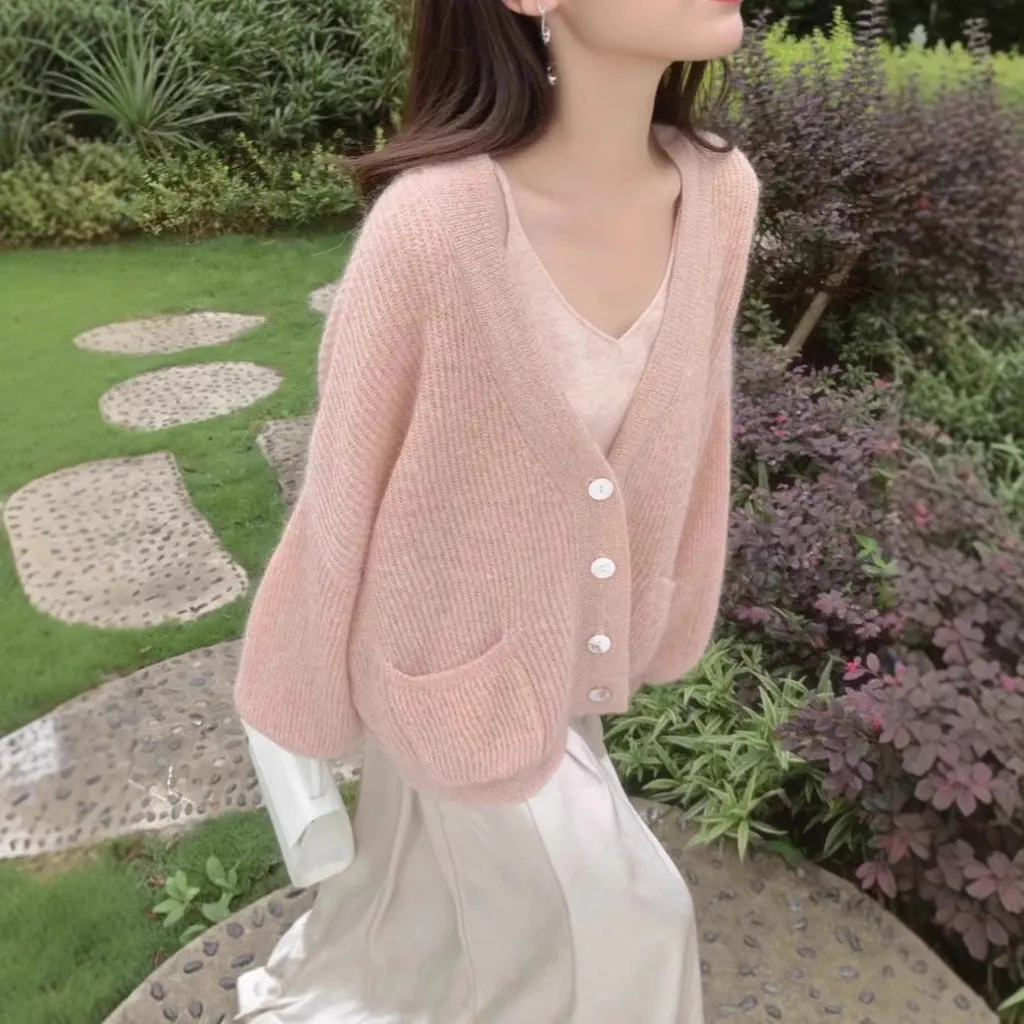 Cardigan en maille mohair
