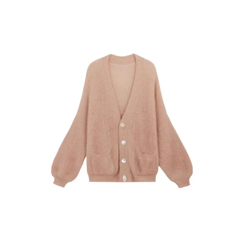 Cardigan en maille mohair