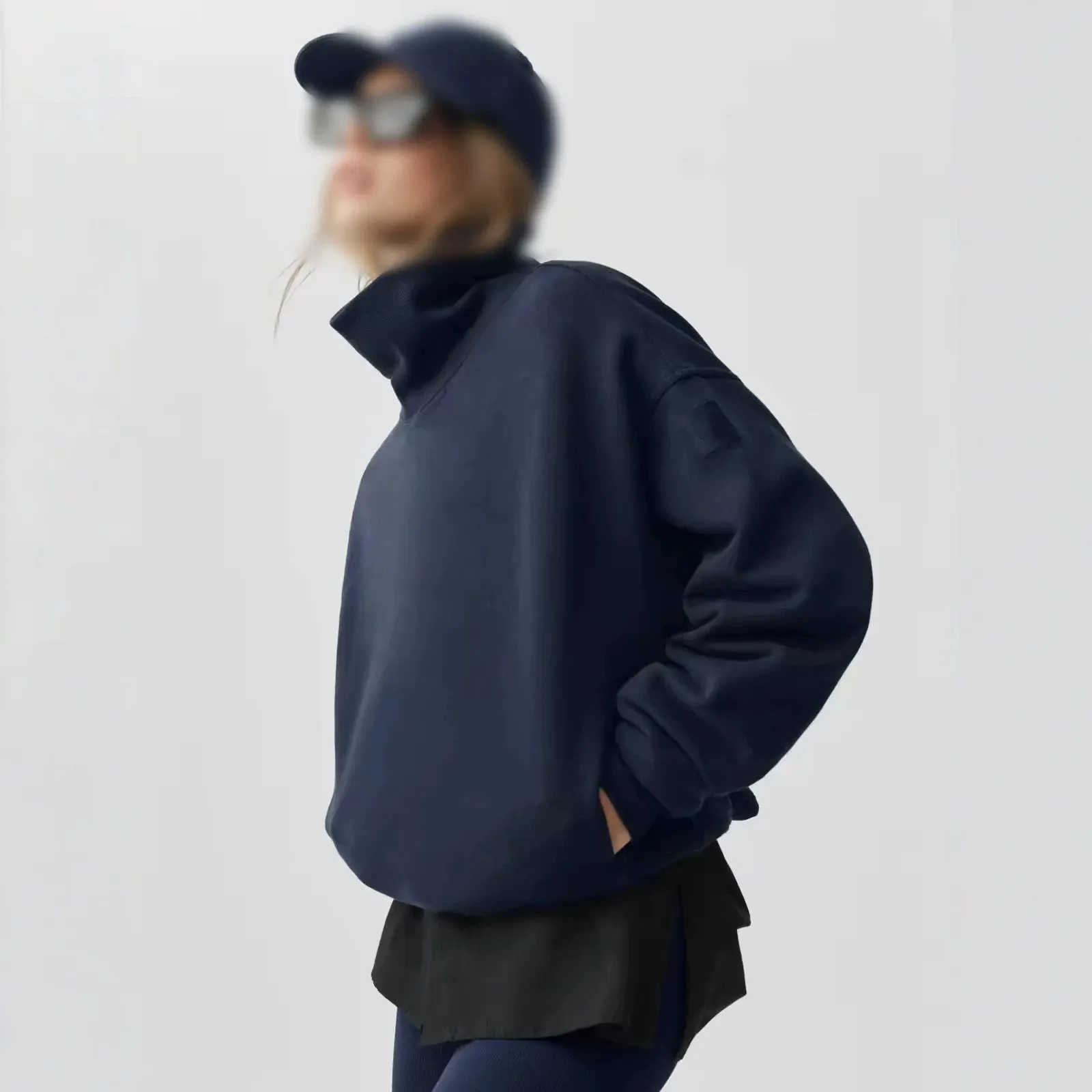 Sweat col cheminée oversize