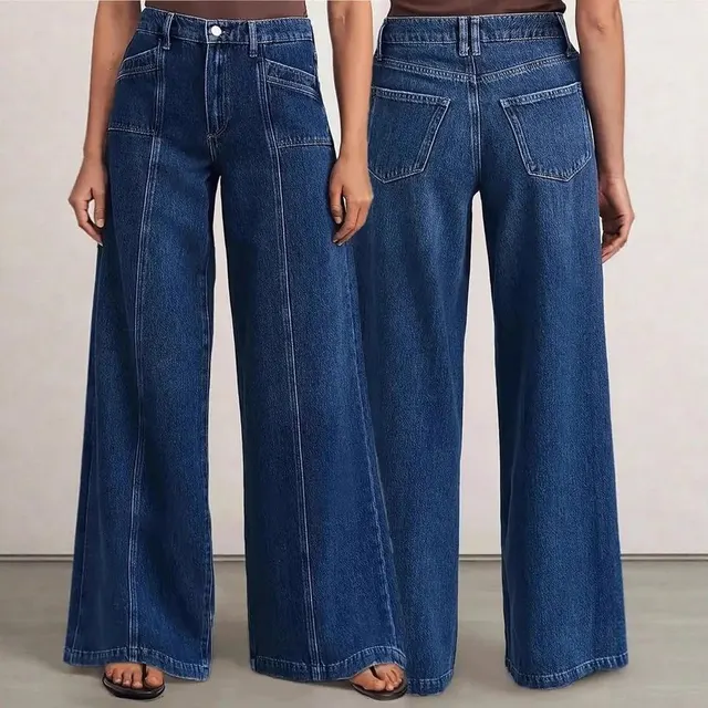 Jean wide leg taille haute