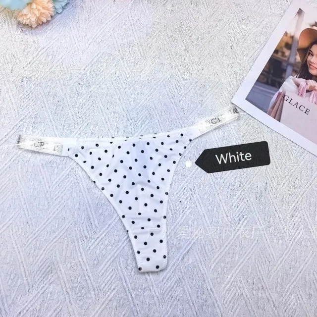 String à pois strass