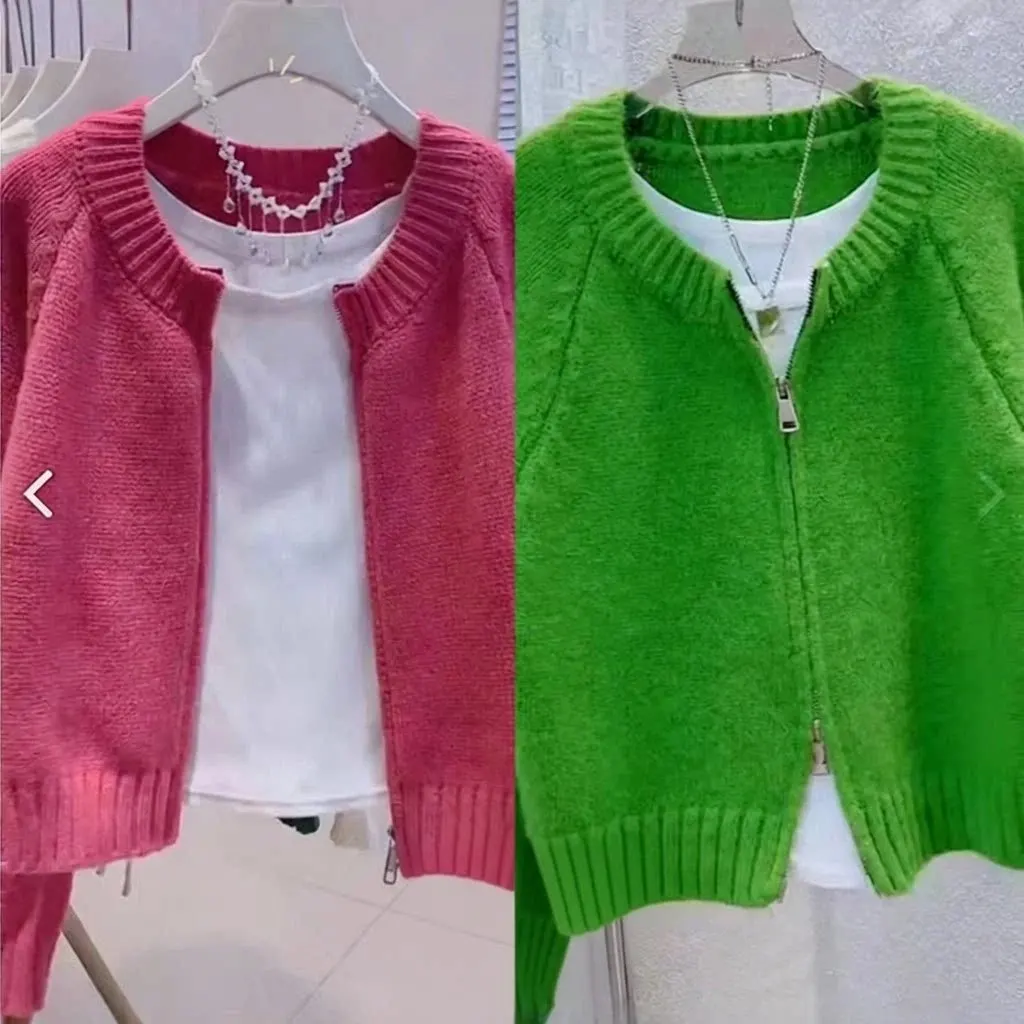 Cardigan court zippé