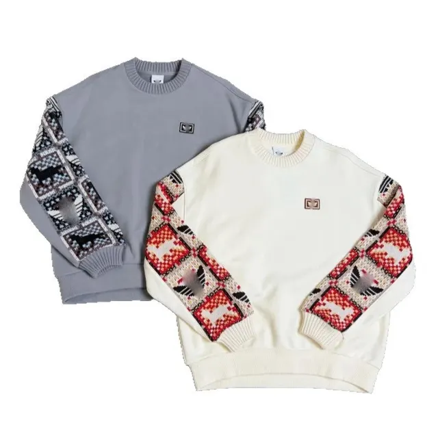 Sweat manches en jacquard