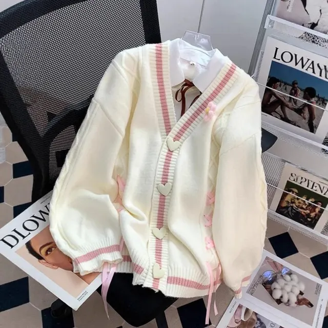 Cardigan en maille torsadée