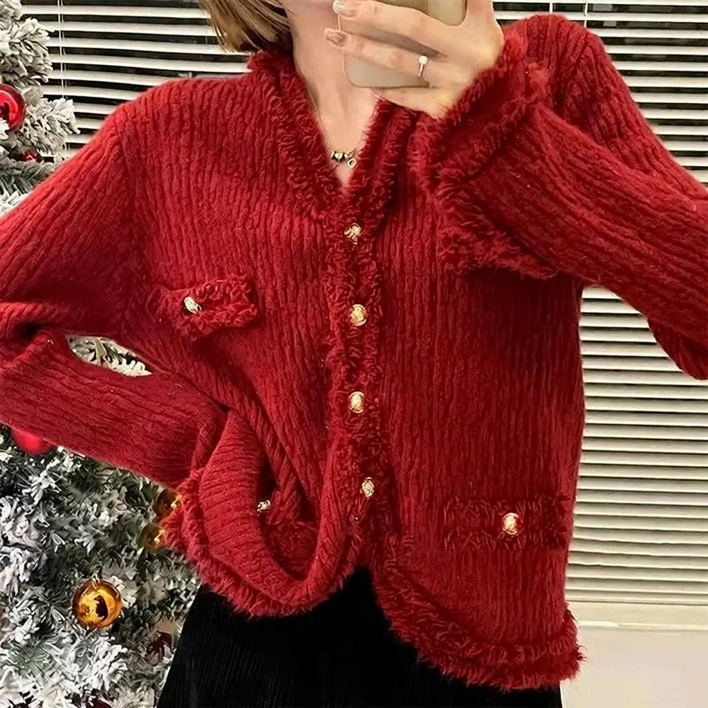 Cardigan en maille à franges