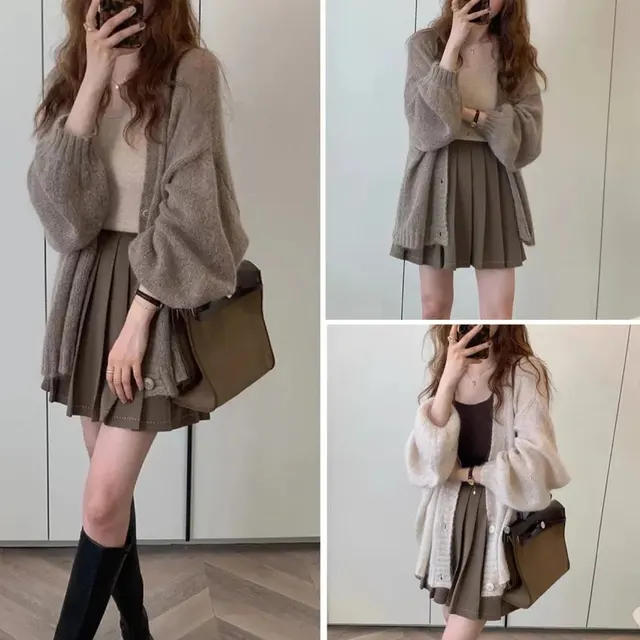 Cardigan en maille mohair