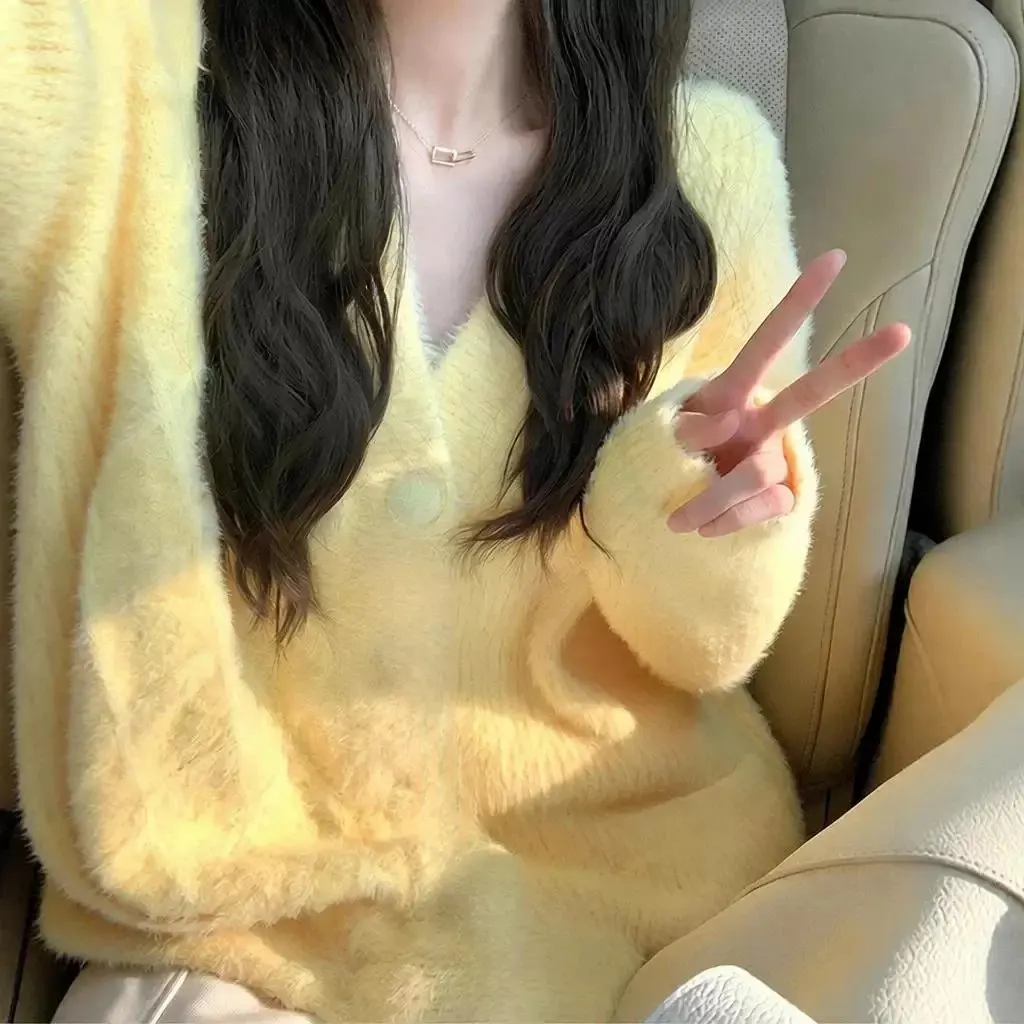 Cardigan en fausse fourrure