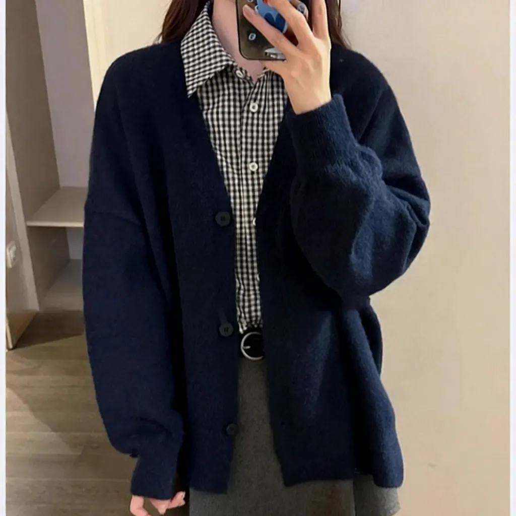Cardigan oversize col V