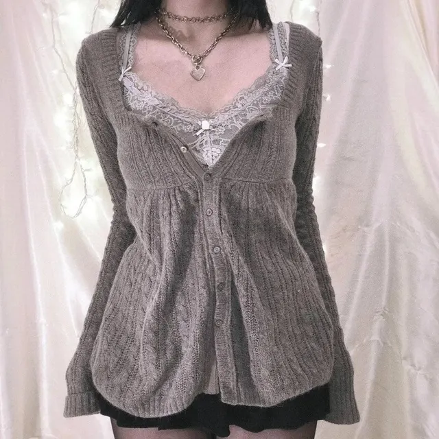 Cardigan boutonné maille torsadée