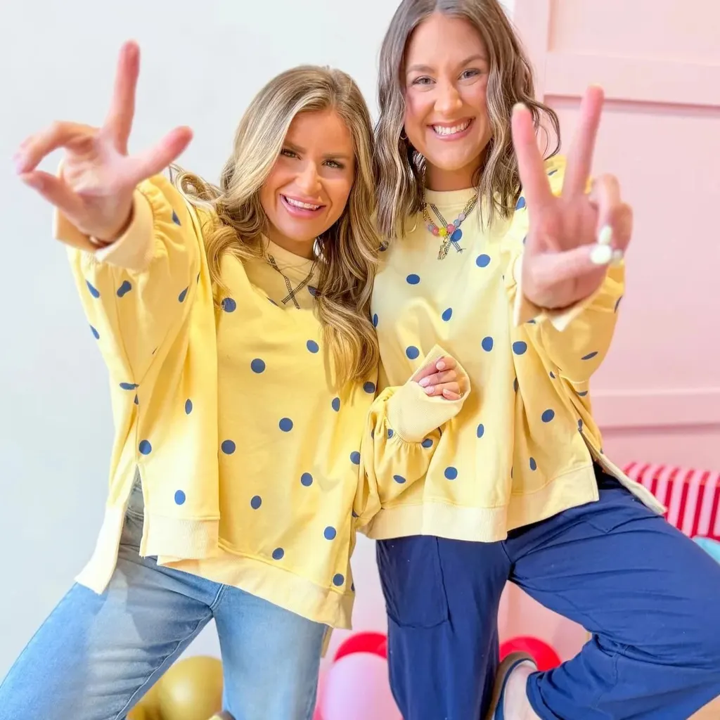 Sweat à pois oversize